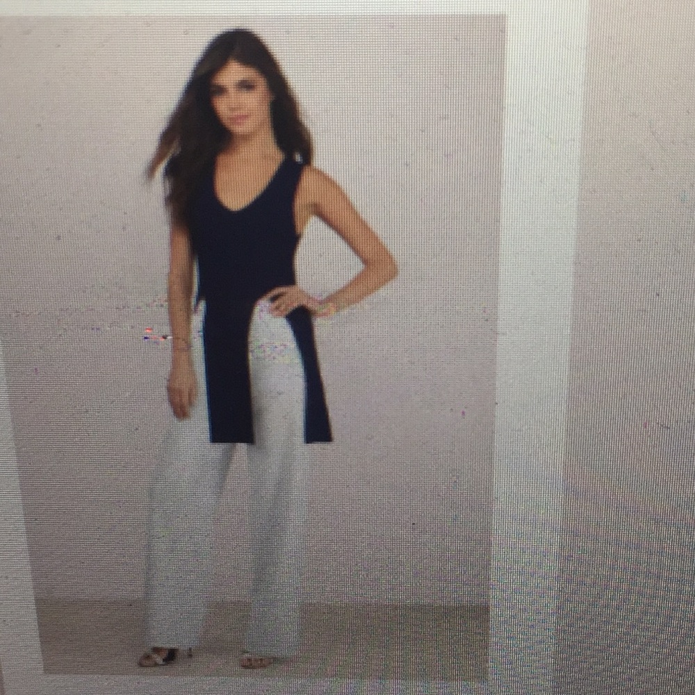 Navy blue knitted top